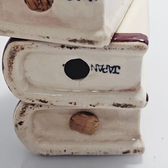 3 Westwood Ceramic Spice Containers book shaped vtg Japan windmill design retro - Picture 8 of 11